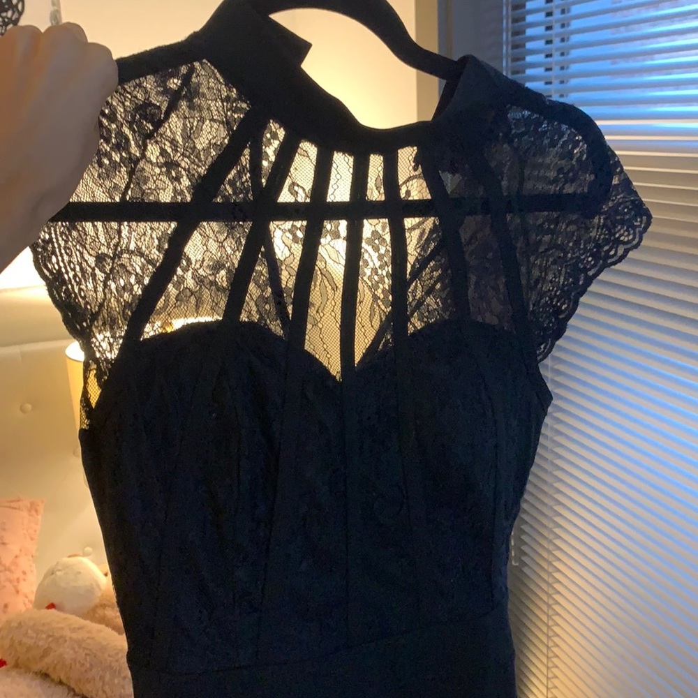 Small black jumpsuit with lace